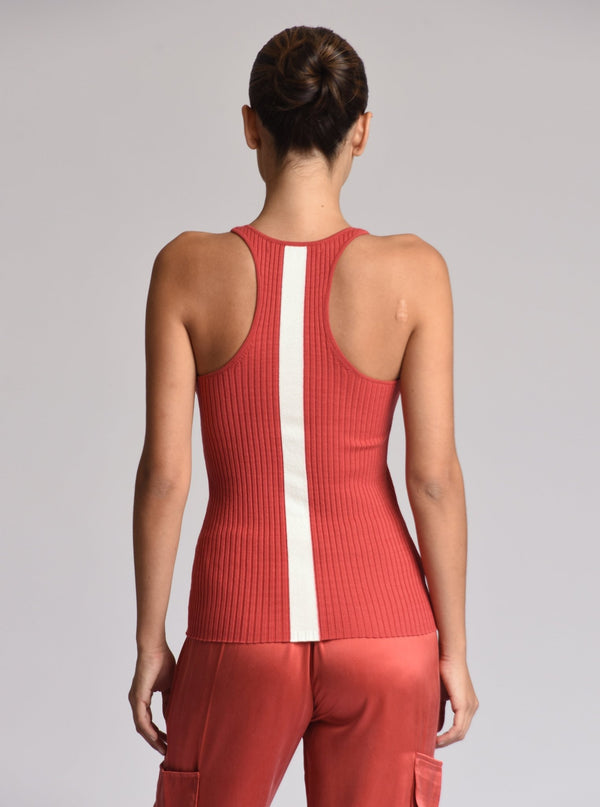 Blanc Noir Color Block Tank Naval Blue