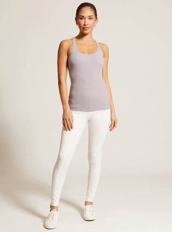 Blanc Noir COLOR BLOCKED TANK Raindrops/White