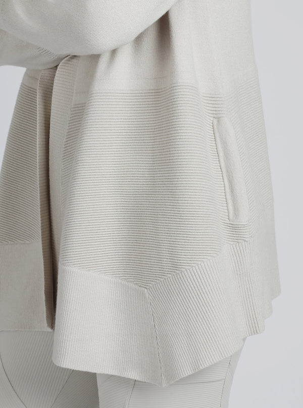 Blanc Noir Cropped Portola Cardigan Pumice Stone