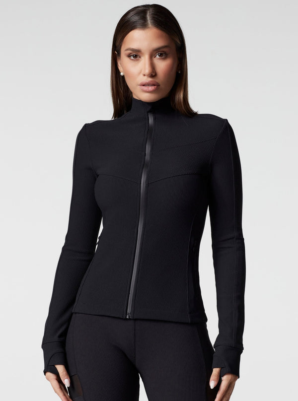 Blanc Noir Directional Fitted Jacket Black