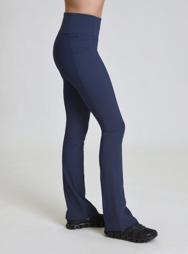 Blanc Noir Directional Rib Bootcut Pant - Navy Navy