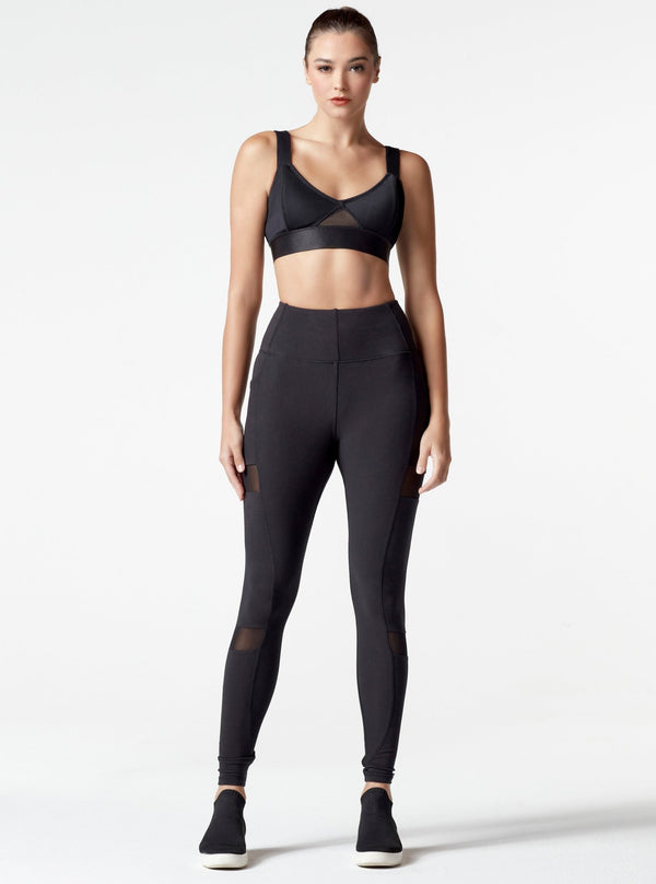 Blanc Noir Directional Rib Bra - FINAL SALE Black