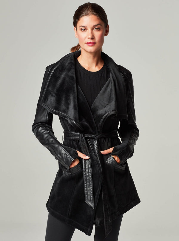 blanc noir Drape Velour Jacket BLACK