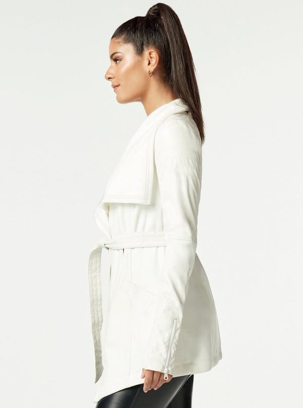 Blanc Noir Drape Velour Jacket Off White