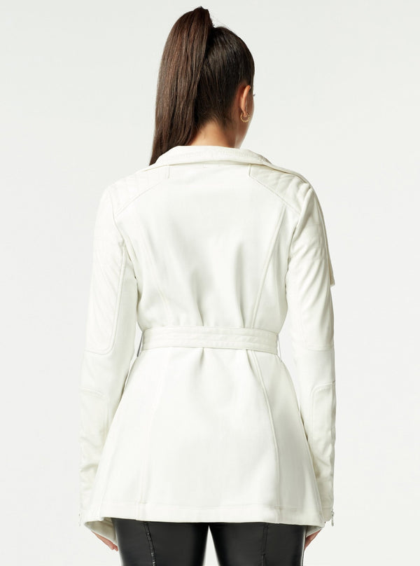 Blanc Noir Drape Velour Jacket Off White