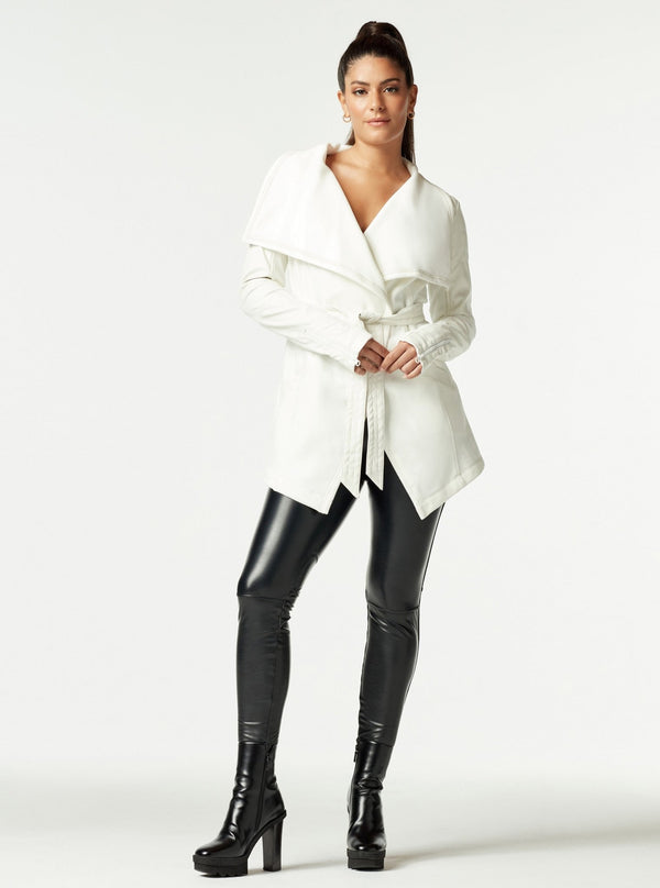 Blanc Noir Drape Velour Jacket Off White