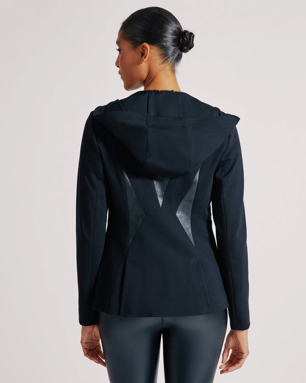 Blanc Noir GAYATRI HOODED BLAZER - FINAL SALE Black