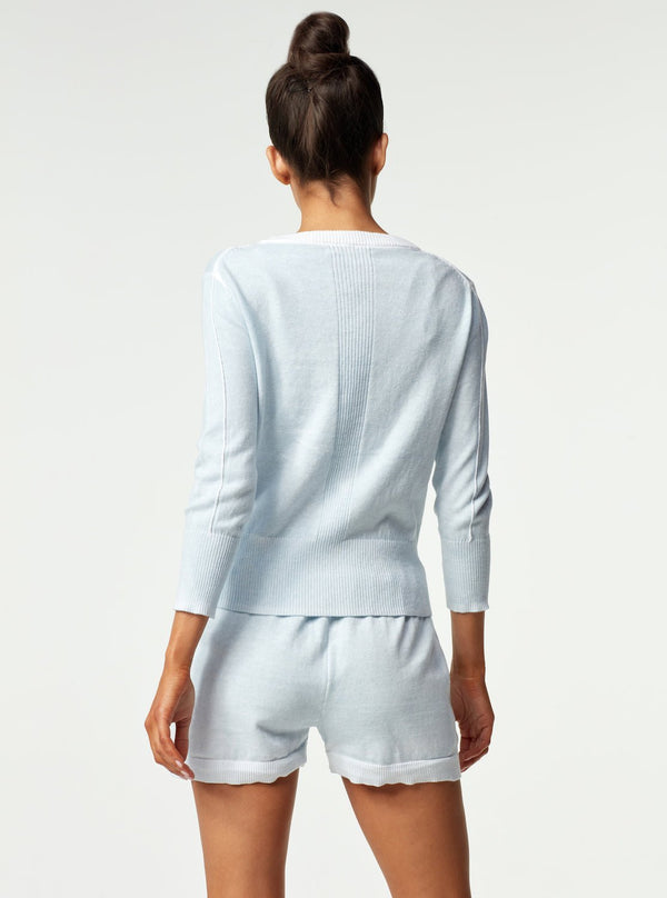 Blanc Noir HUNTRESS GEORGIE TOP BALLAD BLUE