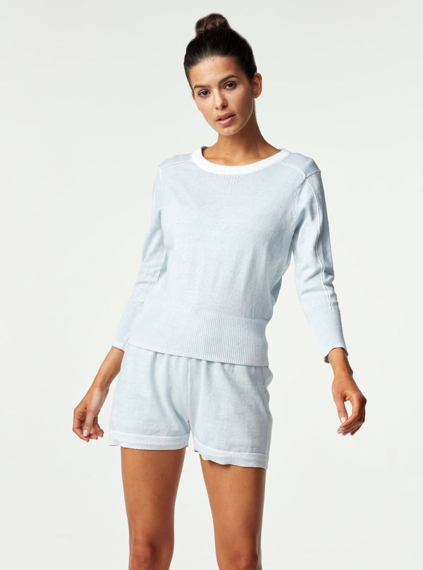 blanc noir HUNTRESS GEORGIE TOP BALLAD BLUE