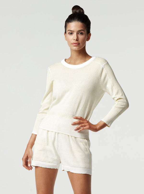 blanc noir HUNTRESS GEORGIE TOP MELLOW YELLOW