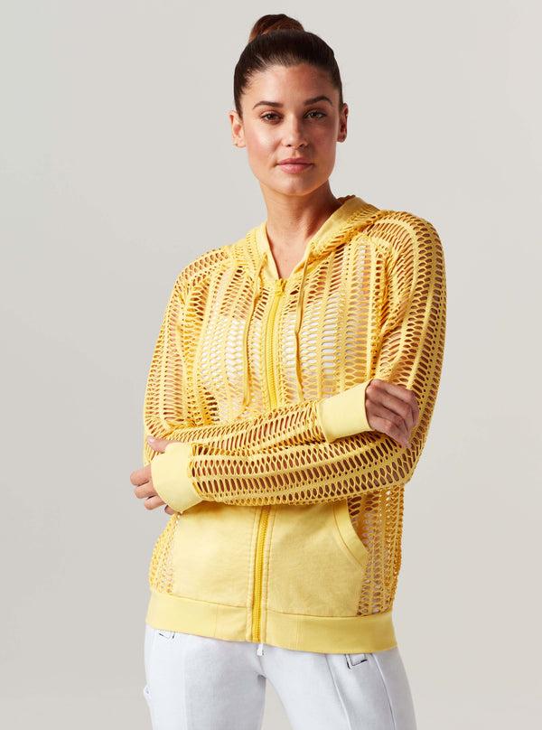 Blanc Noir LINEAR MESH HOODIE JACKET GOLDFINCH