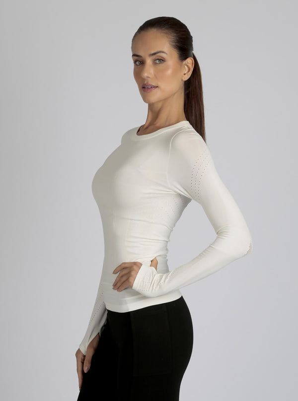 Blanc Noir LS Magnetic Top - White WHITE