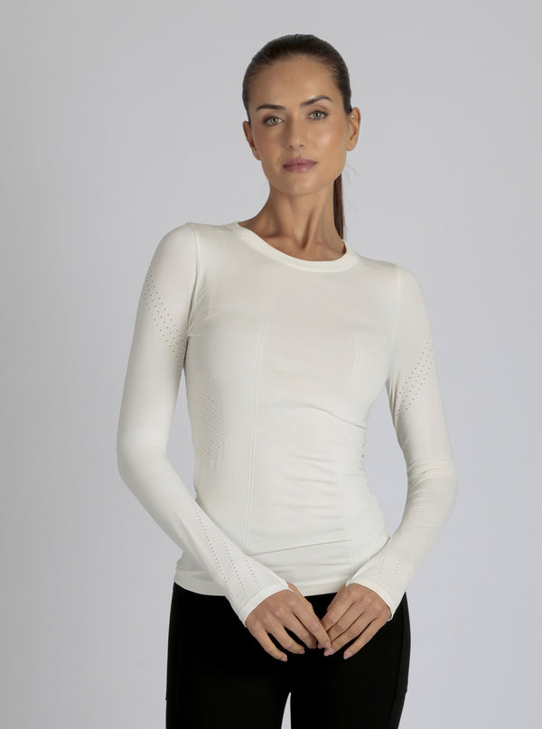 blanc noir LS Magnetic Top - White WHITE
