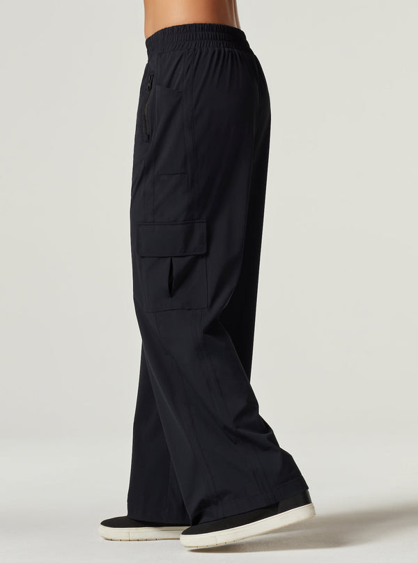 Blanc Noir Mastermind Wide Leg Pant - Black Black
