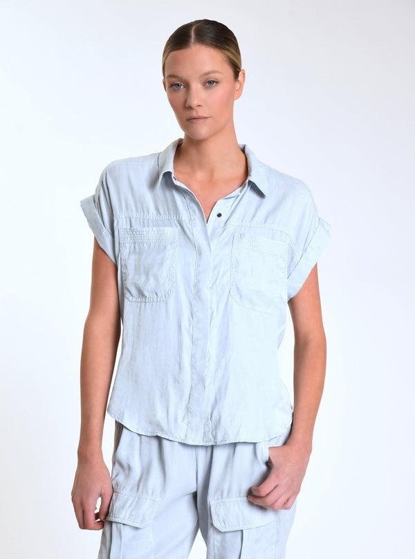 Blanc Noir Phoenix Tencel Camp Shirt Clay