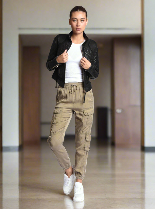 blanc noir Phoenix Tencel Cargo Jogger Burnt Olive