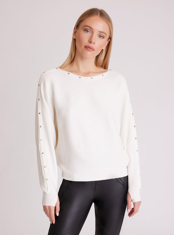Blanc Noir Portola Sweater Gold Collection White