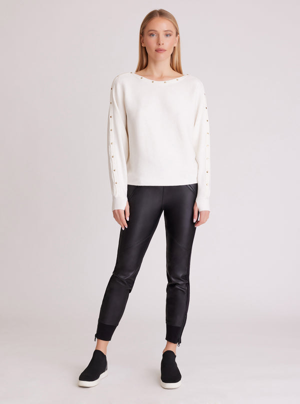 Blanc Noir Portola Sweater Gold Collection White