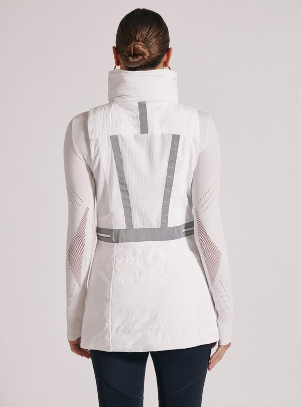 Blanc Noir REFLECTIVE ELONGATED VEST WHITE/ GREY