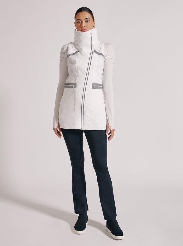 Blanc Noir REFLECTIVE ELONGATED VEST WHITE/ GREY
