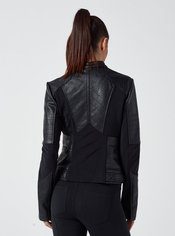 Blanc Noir RYDER MOTO JACKET Black/Grey