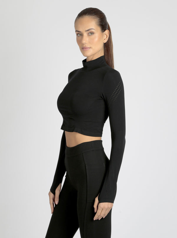 Blanc Noir Seamless Mock Black