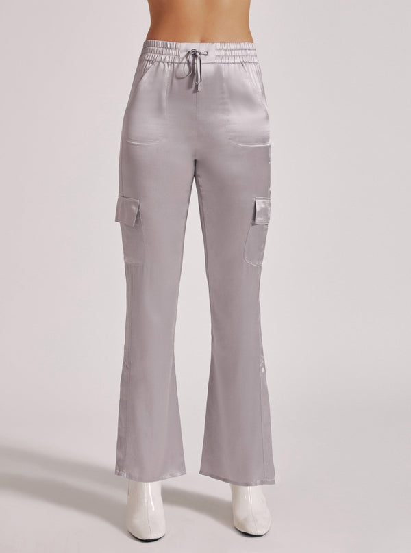 Blanc Noir Silk Wide Leg Pant Raindrops Raindrops