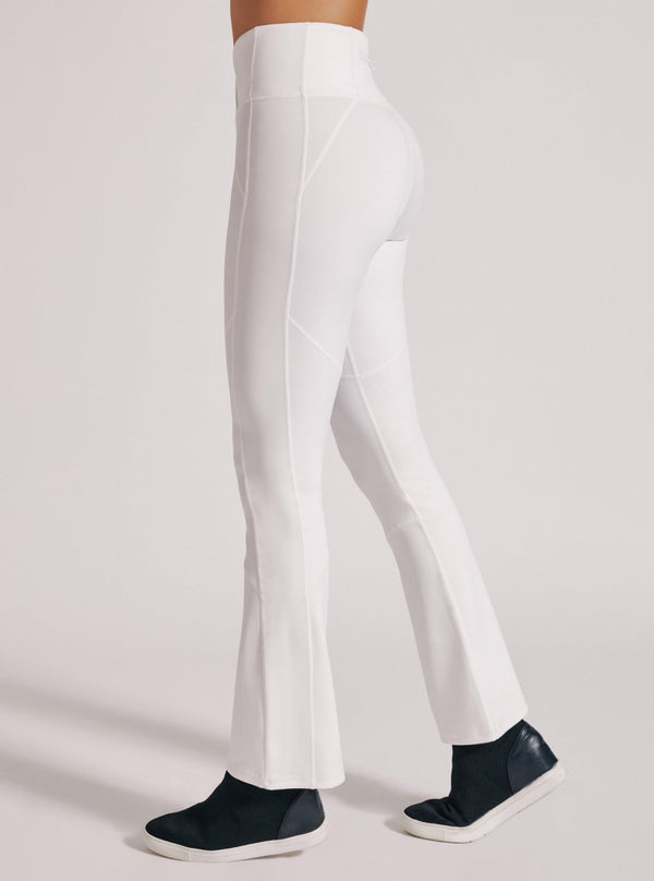 Blanc Noir Solid Bootcut Legging - White WHITE