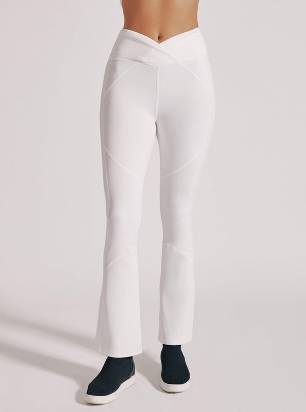 blanc noir Solid Bootcut Legging - White WHITE
