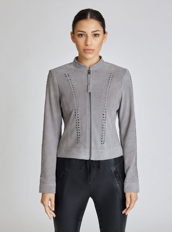 Blanc Noir SUEDE JACKET - FINAL SALE GRANITO