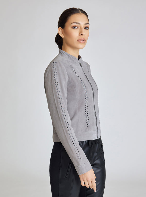 Blanc Noir SUEDE JACKET - FINAL SALE GRANITO