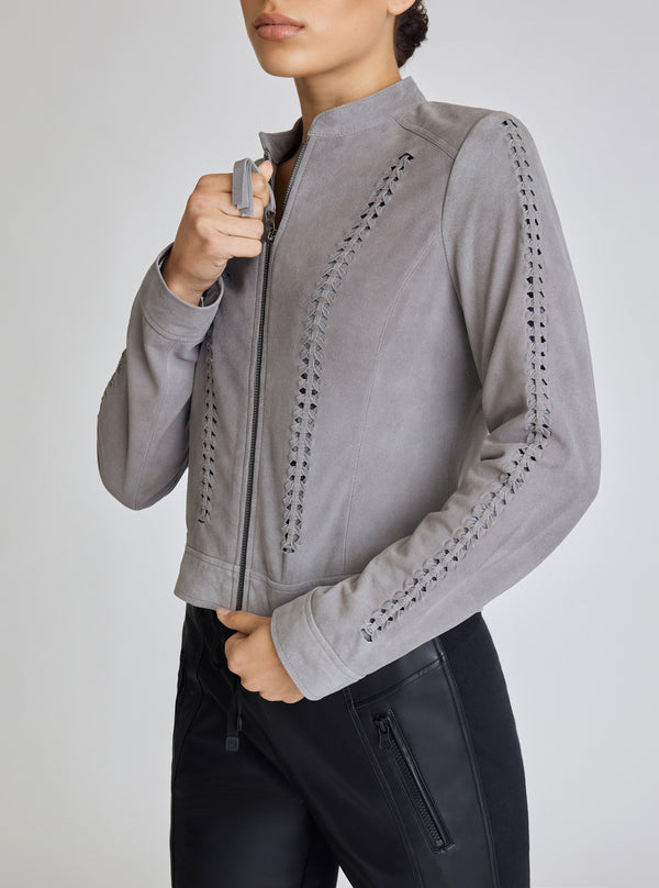 blanc noir SUEDE JACKET - FINAL SALE GRANITO