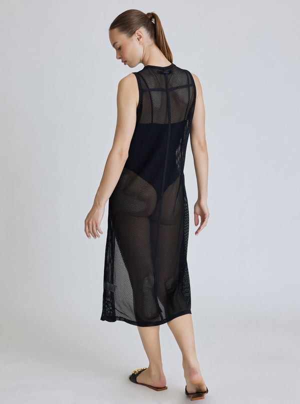 Blanc Noir Taiyo Mesh Tunic - Black - FINAL SALE BLACK