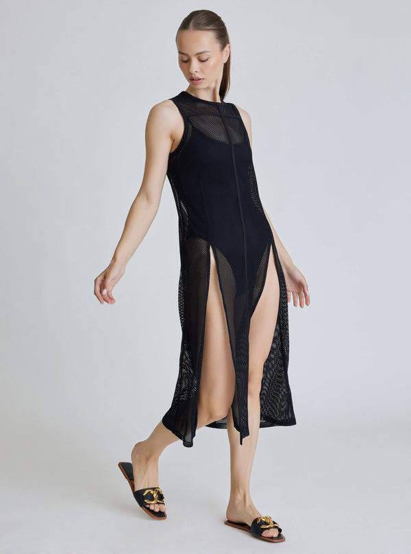Blanc Noir Taiyo Mesh Tunic - Black - FINAL SALE BLACK