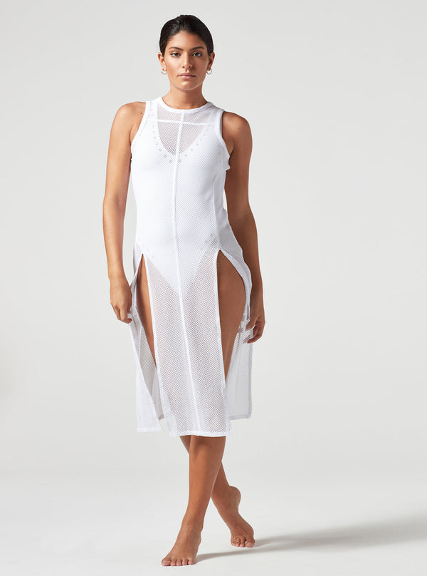 Blanc Noir TAIYO MESH TUNIC - FINAL SALE WHITE