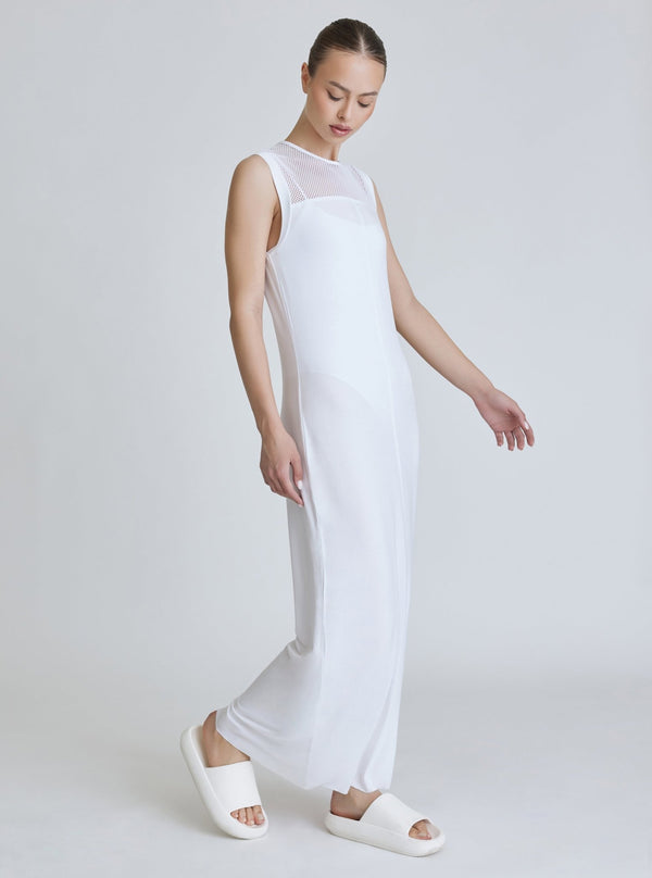 Blanc Noir TAO SIDE RUCHED DRESS - FINAL SALE WHITE