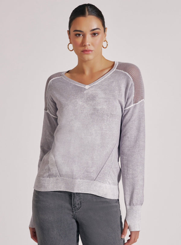 blanc noir V-NECK HUNTRESS SWEATER Raindrops