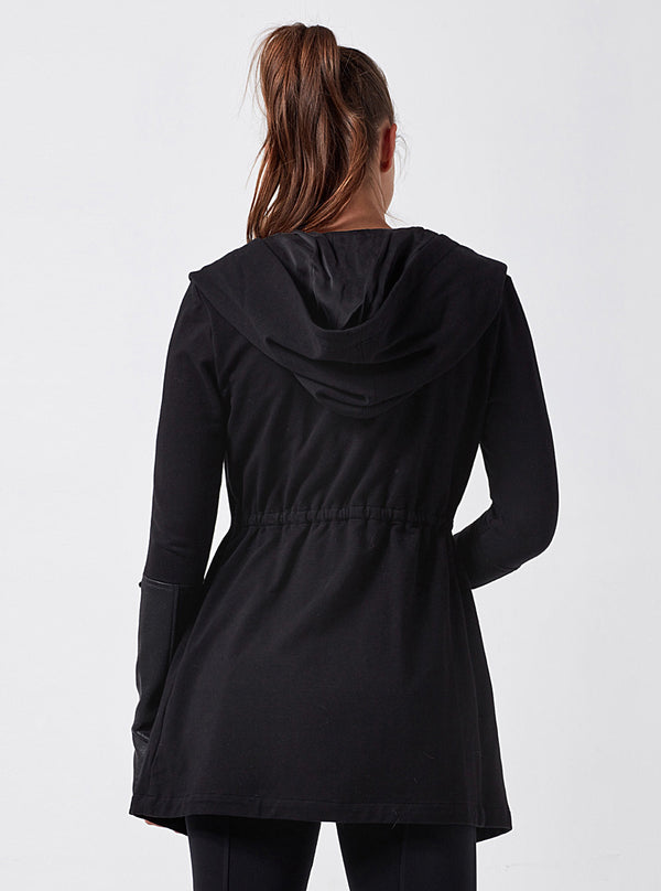 Blanc Noir Vegan Leather Travel Jacket Black Black