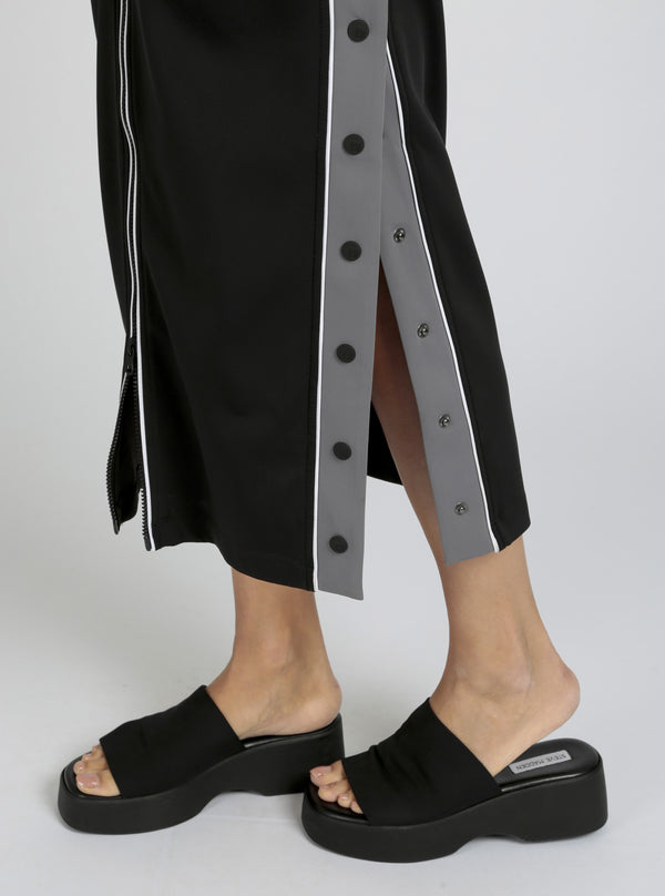 Blanc Noir VISTA TRACK DRESS BLACK/CHARCOAL