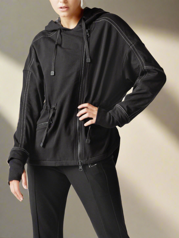 blanc noir YOLO STITCH ANORAK FINAL SALE Black