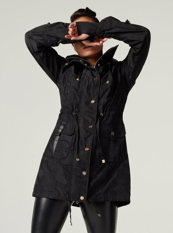 Blanc Noir Camo Anorak Gold Collection - Black / Lt Gold Trims Black-Gold