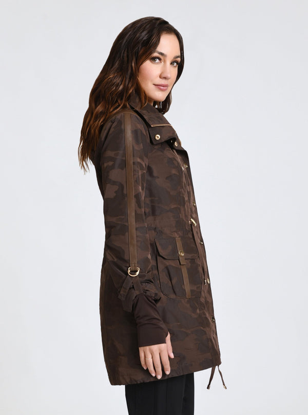 Blanc Noir Camo Anorak Gold Collection - FINAL SALE Dark Chocolate Camo