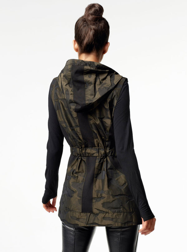 Blanc Noir Camo Elongated Vest - FINAL SALE Olive Camo