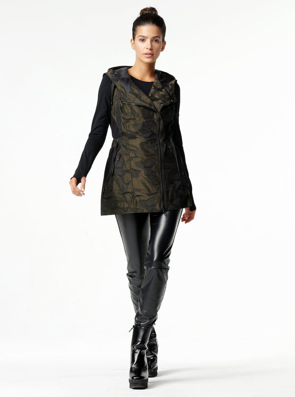 Blanc Noir Camo Elongated Vest - FINAL SALE Olive Camo