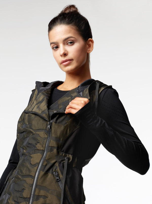 Blanc Noir Camo Elongated Vest - FINAL SALE Olive Camo