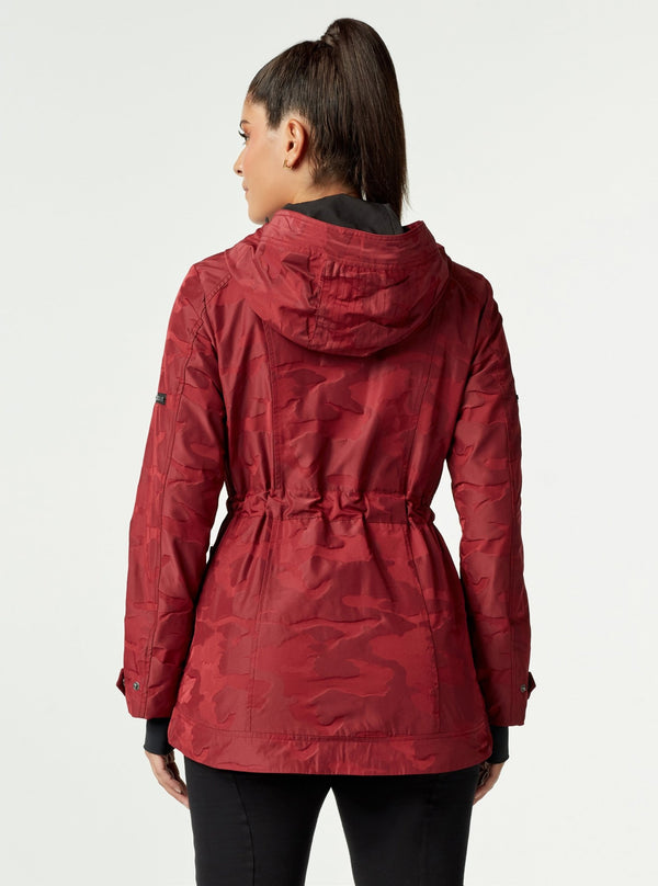 Blanc Noir CAMO GRENADIER JACKET - Rhubarb Red - FINAL SALE RHUBARB CAMO