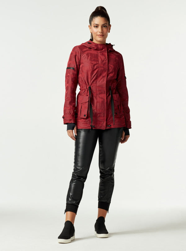 Blanc Noir CAMO GRENADIER JACKET - Rhubarb Red - FINAL SALE RHUBARB CAMO