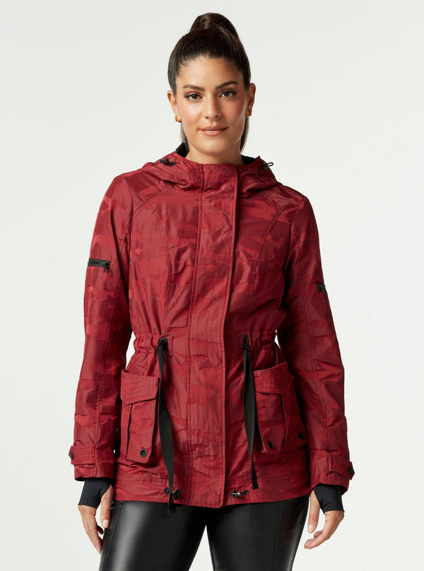 Blanc Noir CAMO GRENADIER JACKET - Rhubarb Red - FINAL SALE RHUBARB CAMO