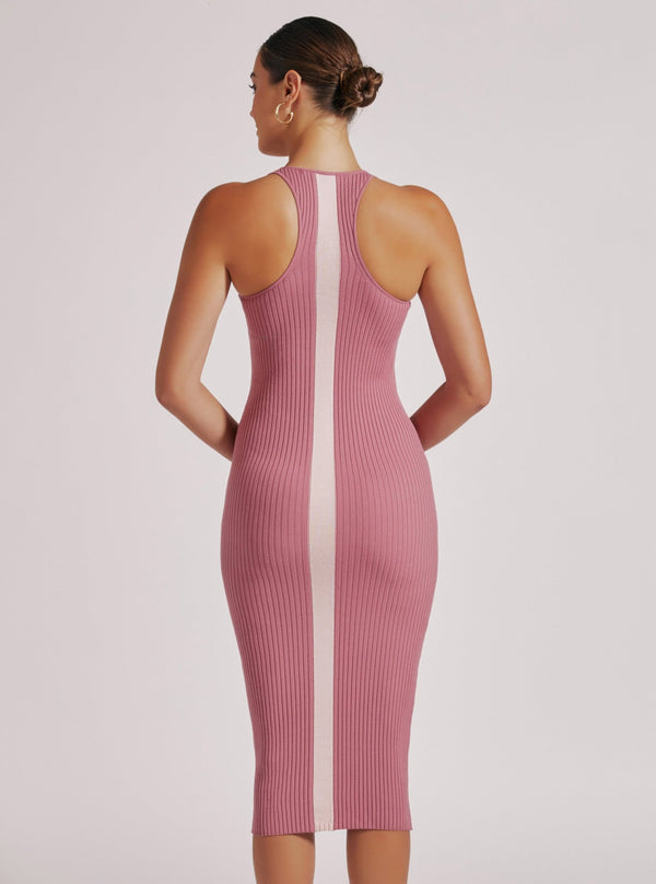 Blanc Noir COLOR BLOCK DRESS FINAL SALE Foxglove/Peach Blush