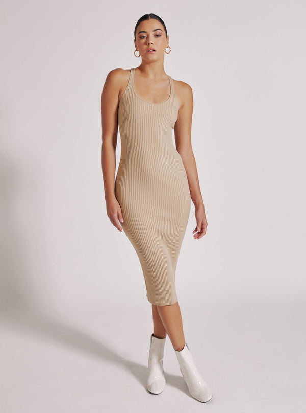 Blanc Noir COLOR BLOCK DRESS FINAL SALE Irish Cream/Wht Alyssum